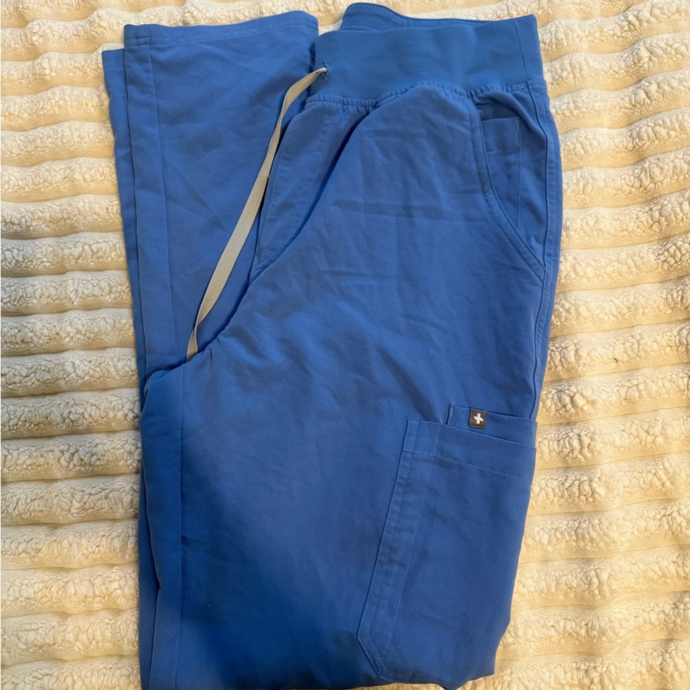Figs ceil blue scrub pants